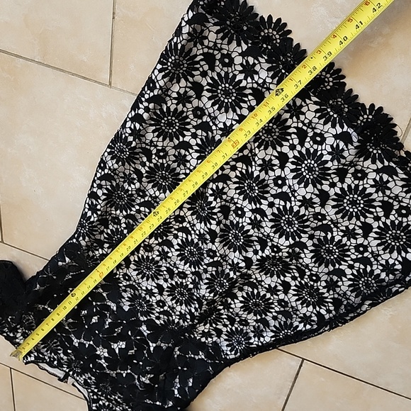 Karen Millen Black and White Lace Midi Dress - Picture 12 of 16